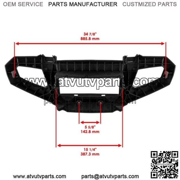 Front Bumper & Panel For Polaris Sportsman 700 2005-2007 Brush Guard Bumper (For: Polaris Sportsman 800) - Image 3