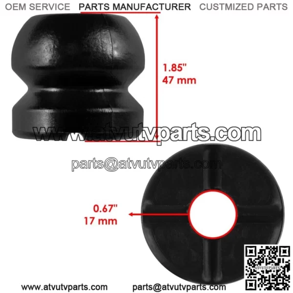Front Strut Bottom Pivot Ball w/Bumper for Polaris Sportsman 570 4x4 EFI 2014-19 (For: Polaris Sportsman 570) - Image 3