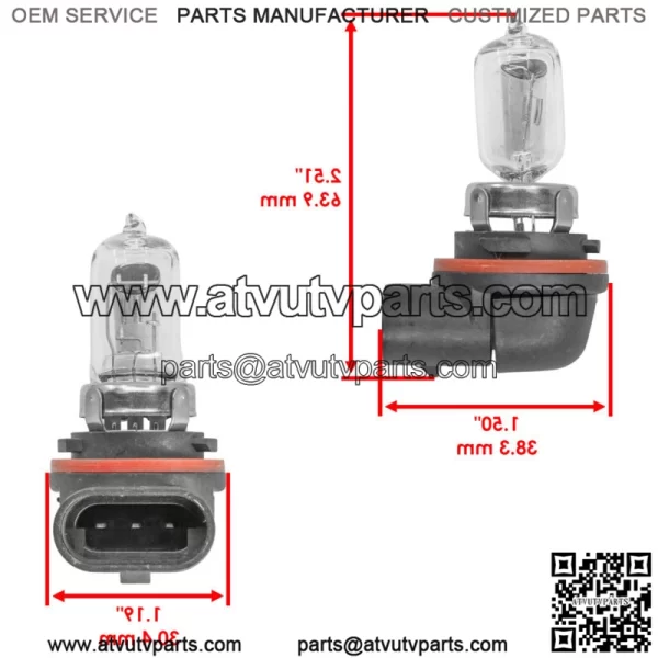 Headlight Bulb For Kawasaki Mule PROMX 700 KAF700 EPS Camo/LE 2019-2023 12V 55W - Image 2