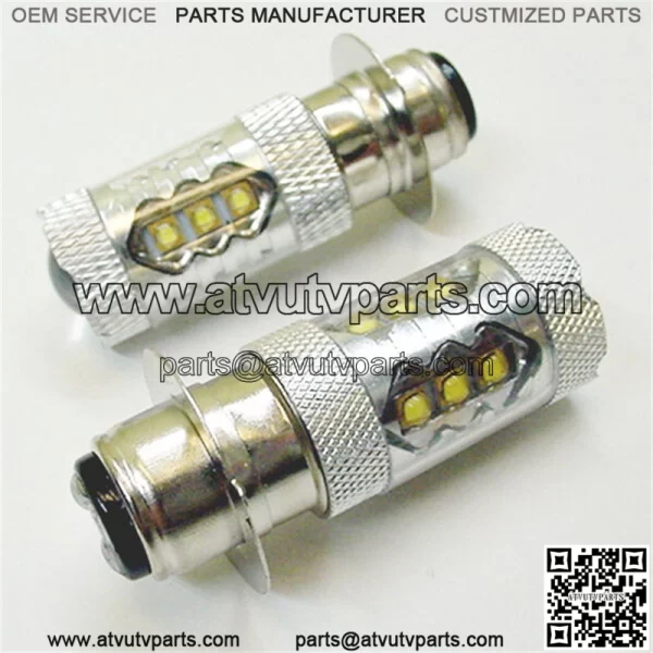 For Kawasaki Super White LED 80W Headlight Bulbs 2005 06 KAF620 Mule 3010 Trans