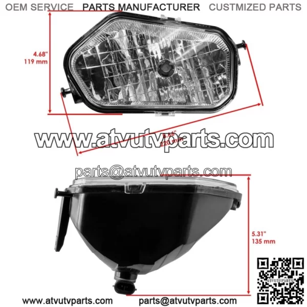 Front Left Right Headlight Bulb for Polaris Sportsman 1000 XP  16-20 (For: Polaris) - Image 3