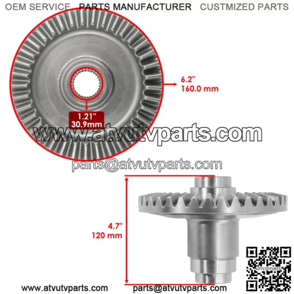 Rear Differential Gear Ring & Pinion For Polaris Scrambler XP 1000 2015-2018 (For: Polaris) - Image 2