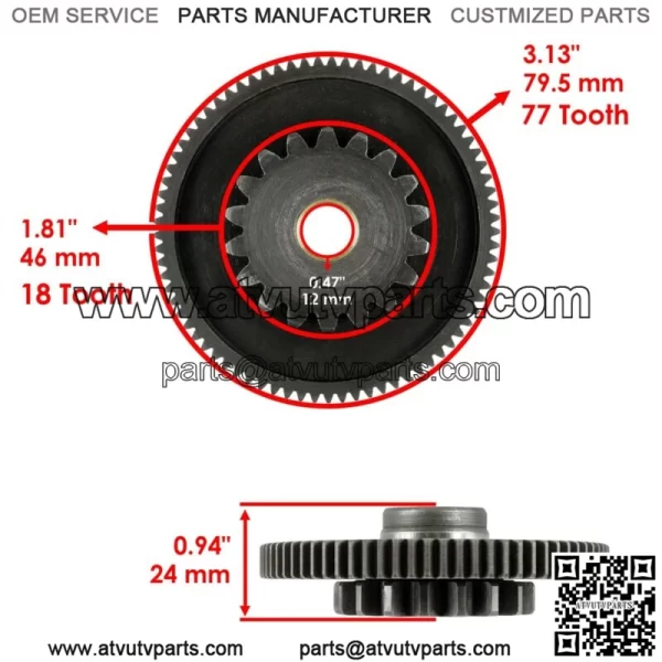 Starter Gear fits Polaris Sportsman 570 2014 - 2021 Starter Clutch Gear 1204683 (For: Polaris Sportsman 570) - Image 2