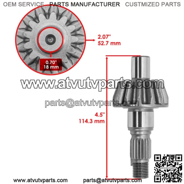 41431-HN8-000 Rear Differential Gear Ring & Pinion For Honda TRX650FA 2003-2005 - Image 3