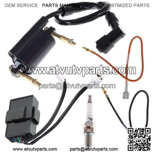 Ignition Coil CDI Spark Plug Kit For Kawasaki Bayou 300 KLF300B 1988-2004 NEW