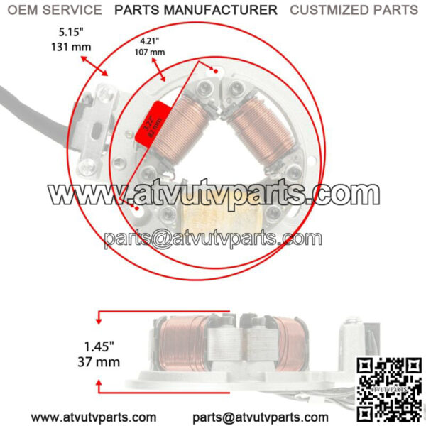 Stator for Suzuki LT250R Quadracer 250R 1985 1986 1987 1988 1989 1990 1991 1992 - Image 4