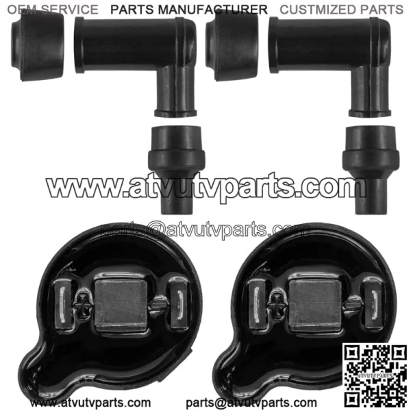 2x Ignition Coil w/Spark Plug Boot Cap for Kawasaki KAF620 Mule 4010 4x4 2009-21 - Image 5