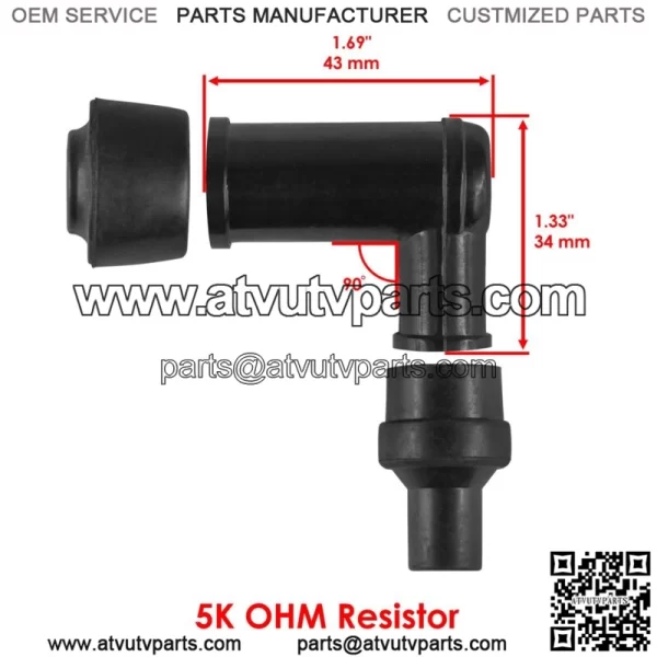 Spark Plug Boot Cap SHORT for Yamaha Maxim 750 XJ750 1982-1983 - Image 2