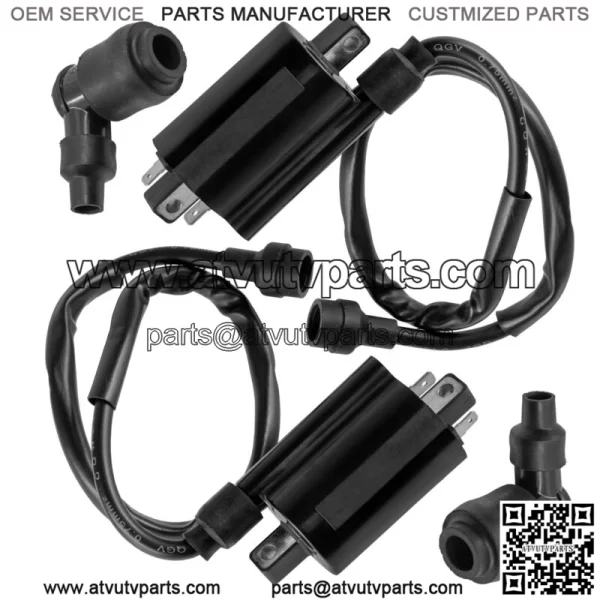 Ignition Coil w/ Spark Plug Boot Cap For Kawasaki Mule 3010 KAF620 2007-2008
