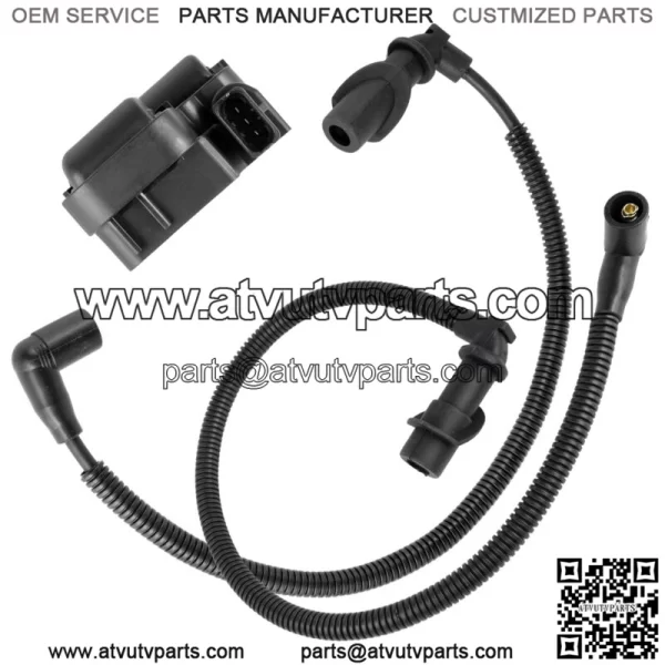 Ignition Coil w/ Spark Plug Wire 59.3 / 49.5 cm For Polaris Sportsman 700 06-07 (For: Polaris) - Image 4