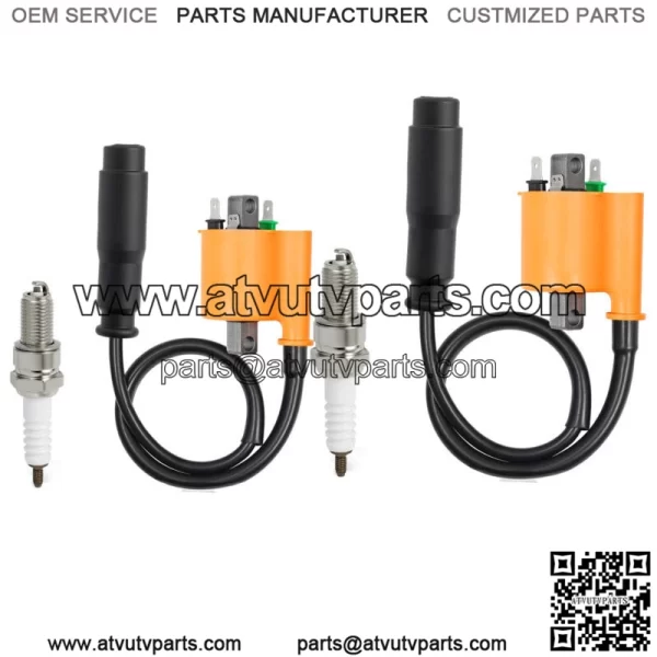 2X Ignition Coil Spark Plug For Kawasaki Teryx 750 800 KRF750 09-13 KRF800 15-22 (For: More than one vehicle)