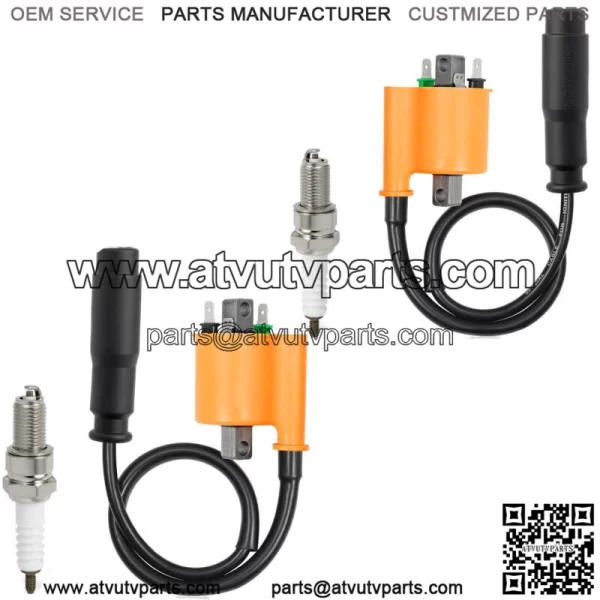 2X Ignition Coil Spark Plug For Kawasaki Teryx 750 800 KRF750 09-13 KRF800 15-22 (For: More than one vehicle) - Image 2