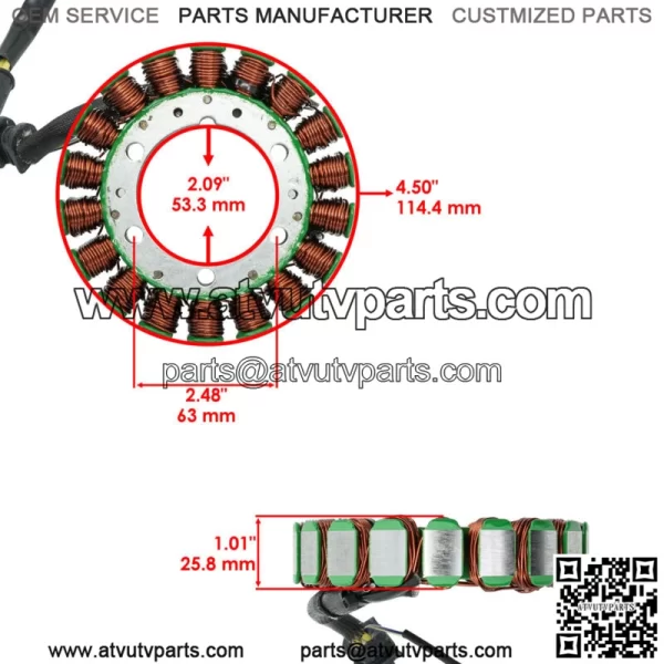 Stator for Honda TRX400FW Fourtrax Foreman 4X4 1995 1996 1997 1998 1999 2000 01 (For: Honda FourTrax Foreman 400) - Image 2