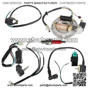 Ignition Coil CDI Kill Switch Stator Wiring Harness Kit For Dirt Pit Bike ATV