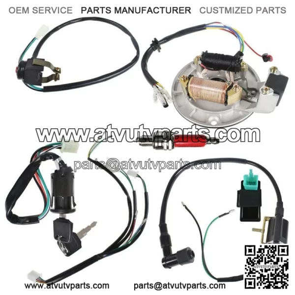 Ignition Coil CDI Kill Switch Stator Wiring Harness Kit For Dirt Pit Bike ATV
