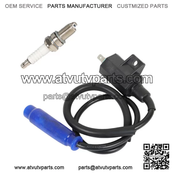 Ignition Coil + Spark Plug + CAP For Kawasaki Prairie 700 KVF700 2004 2005 2006 - Image 5
