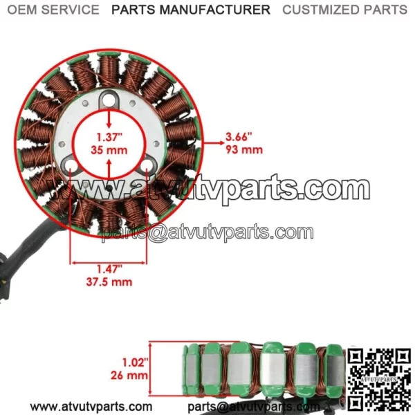 Stator & Gasket for Honda TRX350FE Rancher Es 4X4 2000-2006 - Image 2