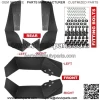 For Polaris RZR-4 900 RZR-S 900 RZR-S 1000 Mud Flaps UTV Fender Flares 2015-2019 (For: Polaris) - Image 2