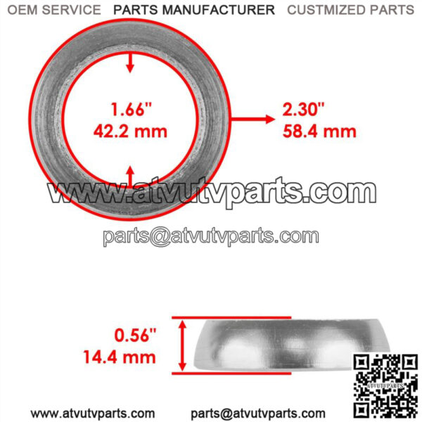 Exhaust Muffler Silencer Pipe Gasket for Yamaha Viking VI YXC700 4X4 2015 - 2021 - Image 3