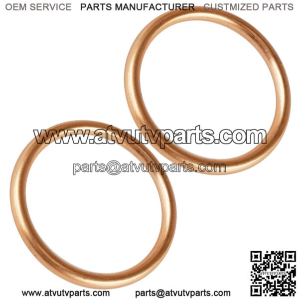 2 Exhaust Pipe Gaskets for Honda TRX400EX TRX400X Sportrax 400 2X4 1999-2013