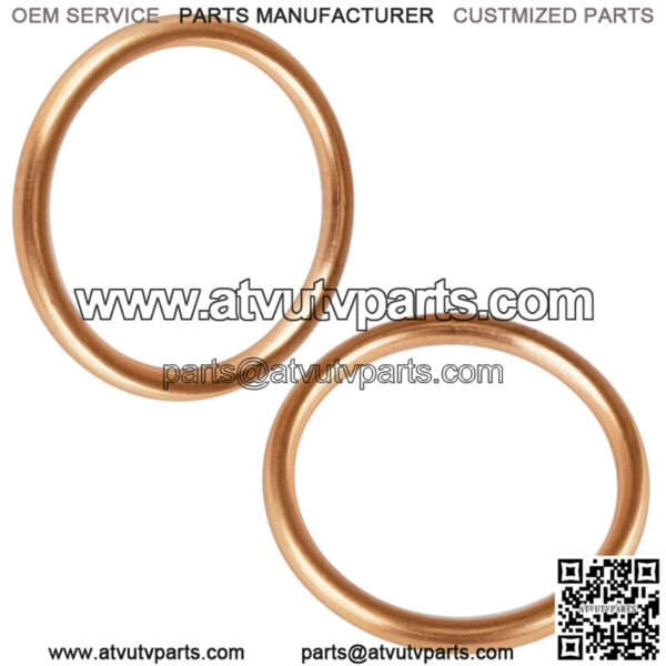 2 Exhaust Pipe Gaskets for Honda TRX400EX TRX400X Sportrax 400 2X4 1999-2013 - Image 4
