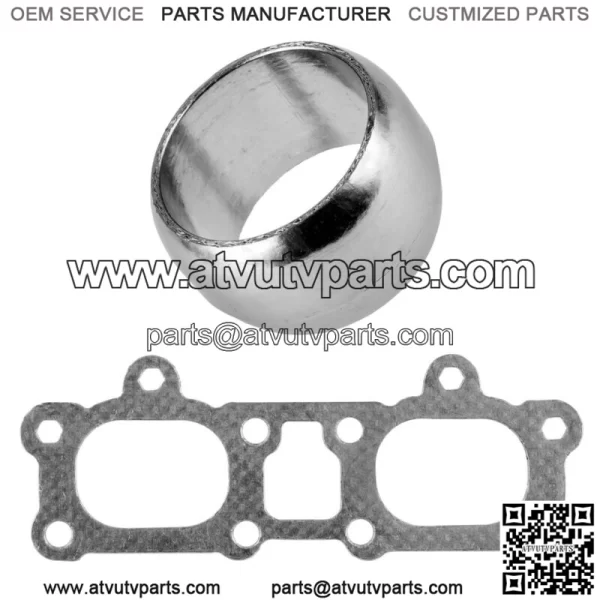 Exhaust Muffler Head Pipe Manifold Gasket for Polaris General XP 1000 2016-2021 (For: Polaris) - Image 3