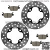 Front Left & Right Brake Disc w/Pads Honda FourTrax Foreman 4x4 TRX500FM 2005-06 - Image 4