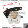 Front Rear Brake Caliper w/ Disc Pad for Yamaha Kodiak 450 YFM450F 4x4 2003 2004 - Image 3