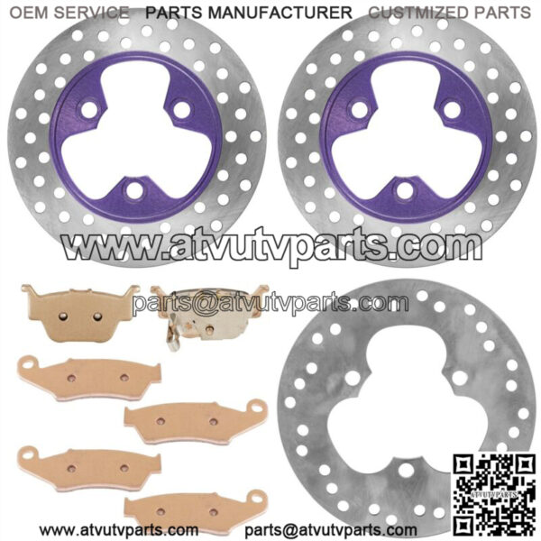 Front Rear Brake Disc Rotor w/ Pads for Honda TRX450R Sportrax 450 2x4 2004 2005 - Image 4