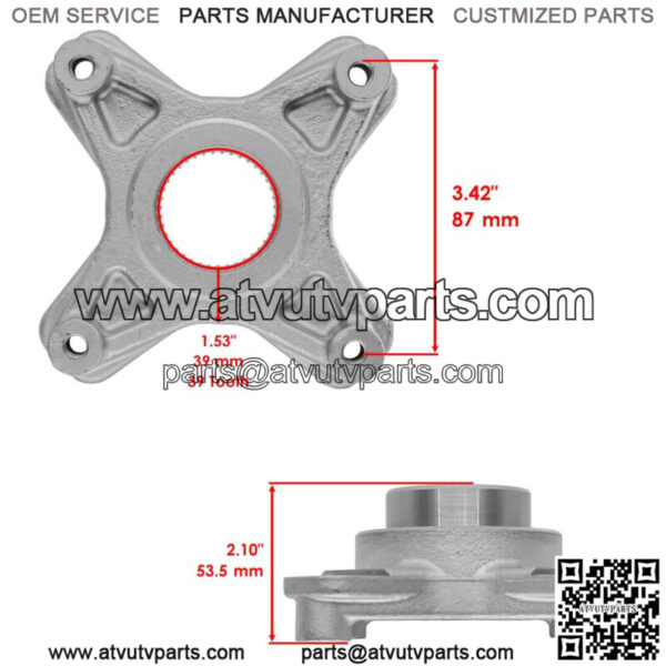 Rear Brake Disc w/Bolt & Flange for Honda Fourtrax 400EX TRX400EX 1999-2008 - Image 3