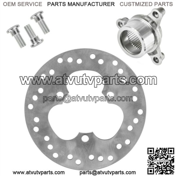 Rear Brake Disc Rotor w/ Hub Flange fits Honda TRX450R Kick Start 2006 2007-2009 - Image 4