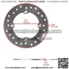Front Brake Disc Rotor for CanAm Maverick 1000 MAX DPS 2014 2015 2016 2017 2018 - Image 2
