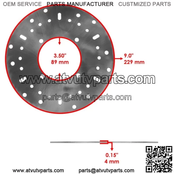 2x Front Brake Disc w/Pads Polaris Sportsman 570 X2 Utility Big Boss 6x6 ACE 500 (For: Polaris Sportsman 570) - Image 2