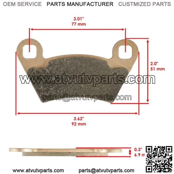 2x Front Brake Disc w/Pads Polaris Sportsman 570 X2 Utility Big Boss 6x6 ACE 500 (For: Polaris Sportsman 570) - Image 3