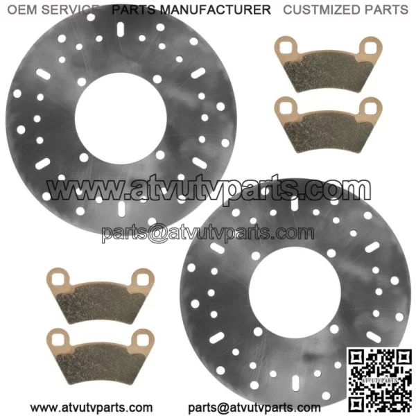 2x Front Brake Disc w/Pads Polaris Sportsman 570 X2 Utility Big Boss 6x6 ACE 500 (For: Polaris Sportsman 570) - Image 4