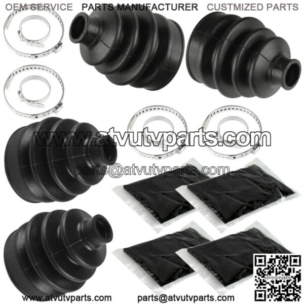 2 Front Axle Outer Inner CV Boot Kit for Can-Am Outlander 800R 4X4 Xmr EFI 2015 - Image 2