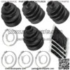 2 Front Inner Outer Axle CV Boot Kit for Honda TRX350FE TRX350FM Rancher 00-05 - Image 2