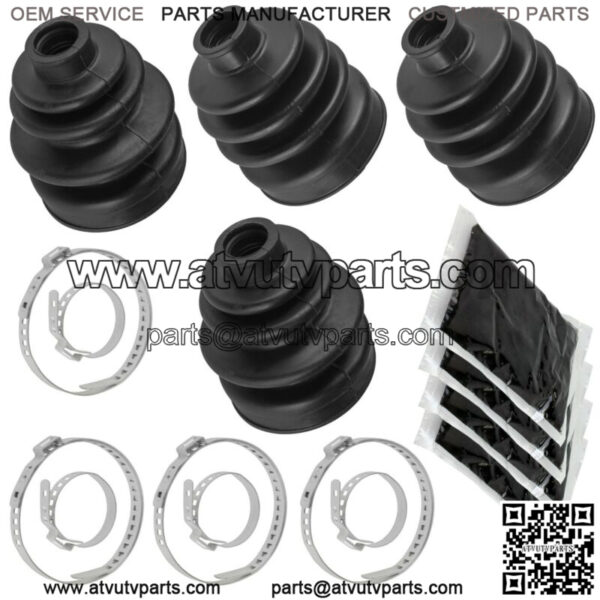 2 Front Inner Outer Axle CV Boot Kit for Honda TRX350FE TRX350FM Rancher 00-05 - Image 2