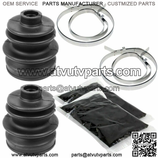 Front Axle Inner Outer CV Boot Kit for Arctic Cat 250 300 400 454 500 4X4 98-01
