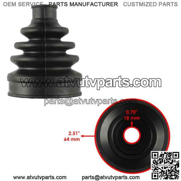 2 Front Axle Inner Outer CV Boot Kit for Can-Am Outlander 800R 4X4 2009-2012 - Image 4