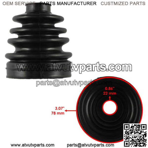 2 Rear Axle Inner Outer CV Boot Kit for Polaris RZR XP 1000 2014 2015 - Image 2