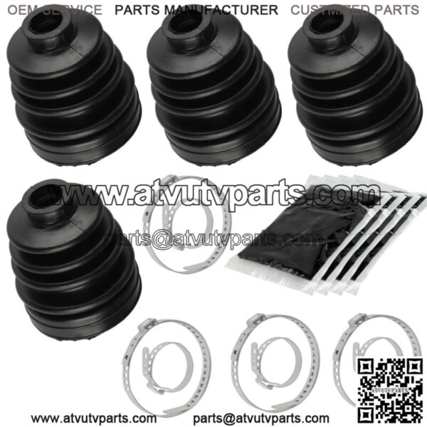 2 Rear Axle Inner Outer CV Boot Kit for Polaris RZR XP 1000 2014 2015 - Image 3