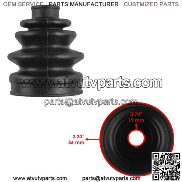 2 Front Inner Outer Axle CV Boot Kit for Honda TRX400FW Foreman 4X4 1995-2003 - Image 3