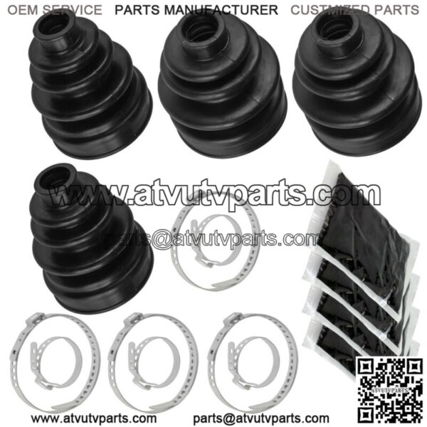 2 Rear Axle Inner Outer CV Boot Kit for Yamaha Grizzly 400 YFM400F 4X4 2007 2008 - Image 2