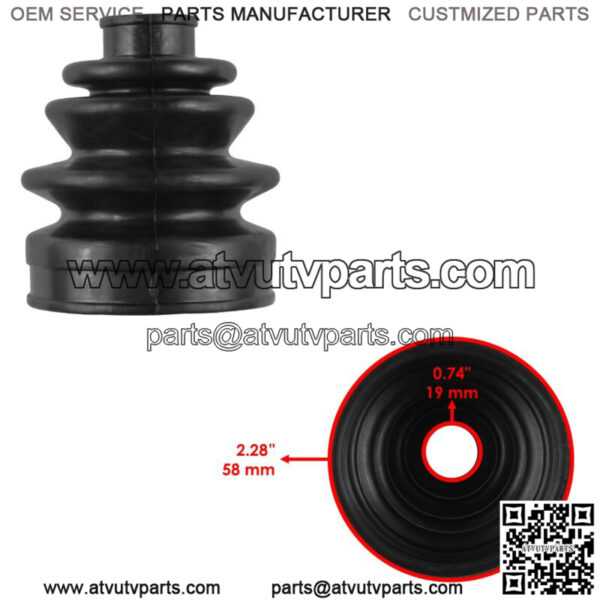 2 Rear Axle Inner Outer CV Boot Kit for Yamaha Grizzly 400 YFM400F 4X4 2007 2008 - Image 3