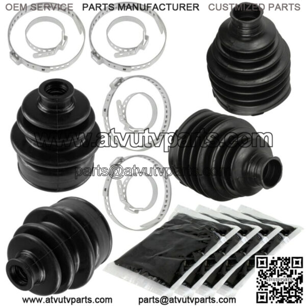 2 Front Axle Outer And Inner CV Boot Kit for Yamaha Grizzly 700 YFM700 4X4 09-15 - Image 2