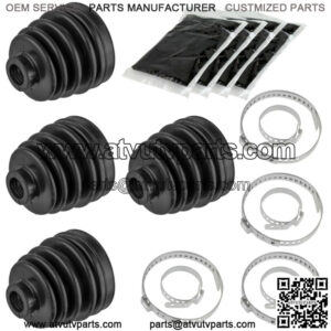 2 Rear Axle Outer Inner CV Boot Kit for Polaris Sportsman 500 EFI 2006-2008