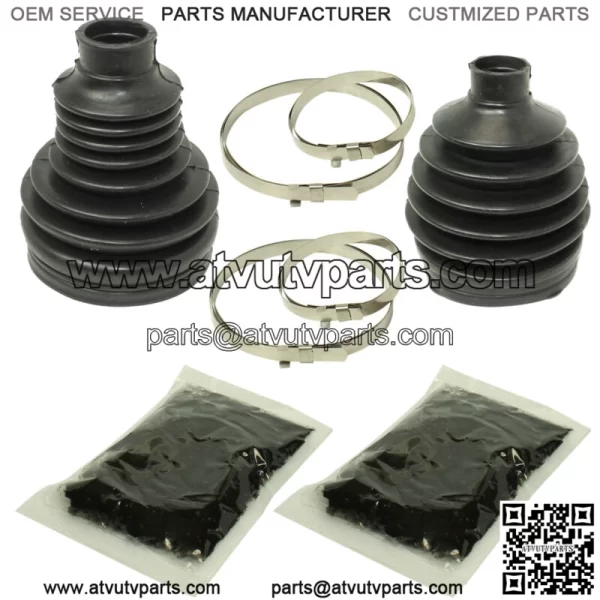 Front Axle Outer Inner CV Boot Kit for Polaris RZR XP 1000 2014 2015 2016 (For: Polaris)