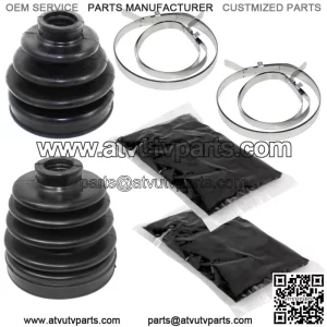Front Axle Outer Inner CV Boot Kit For Polaris RZR XP 1000 / RZR XP 4 1000 17-20 (For: Polaris)