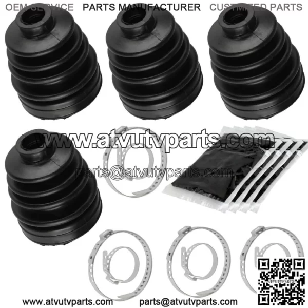 2 Rear Axle Inner Outer CV Boot Kit for Polaris RZR XP 1000 2014 2015 (For: Polaris) - Image 3